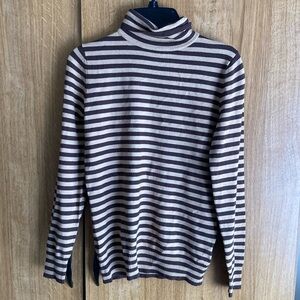 Striped Turtleneck Sweater